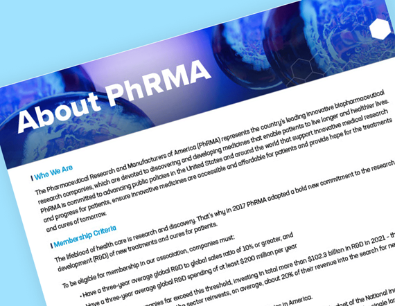 Teaser image for About PhRMA report