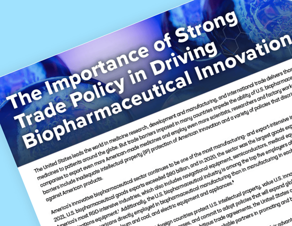 Teaser image for the importance of strong trade policy in driving biopharmaceutical innovation