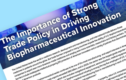 Teaser image for the importance of strong trade policy in driving biopharmaceutical innovation