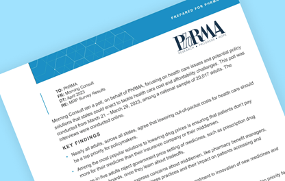 Teaser image for PhRMA memorandum on results of a survey on pharmacy benefit managers