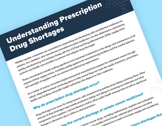 Teaser image for Understanding Prescription Drug Shortages_Apr 2024 fact sheet